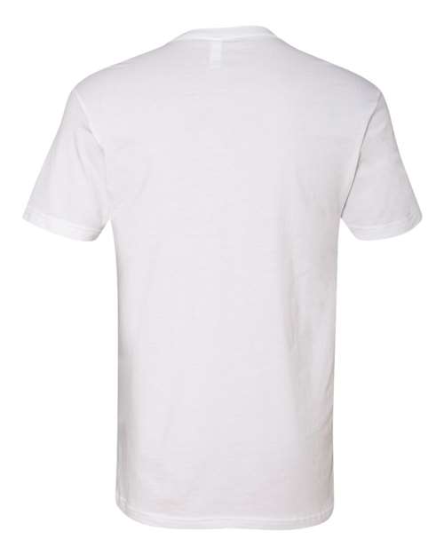 Unisex Cotton V-Neck T-Shirt - White Back
