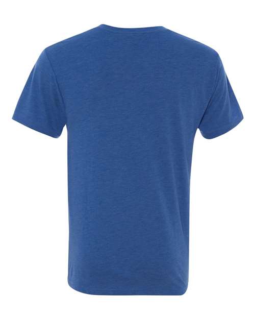 Men's Triblend V-Neck T-Shirt - Vintage Royal Back