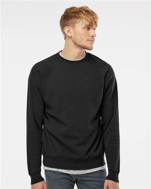 Independent Trading Co. Unisex Special Blend Raglan Crewneck Sweatshirt - Model Front
