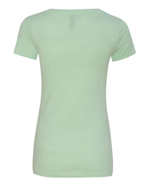 Women’s CVC Deep V-Neck T-Shirt - Mint Back