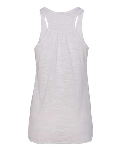 Women's Flowy Racerback Tank - White Slub Back