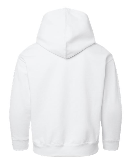 Youth Fleece Hoodie Sweatshirt - White Back