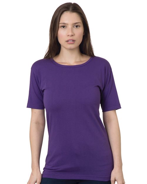 Women's USA-Made Scoop Neck T-Shirt - White Front