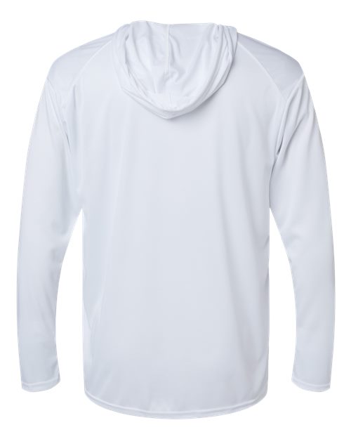 Unisex B-Core Hooded Long Sleeve T-Shirt - White Back