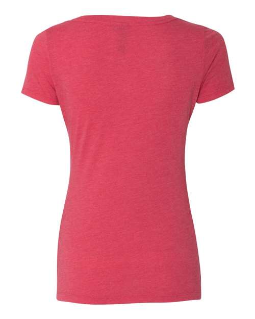 Women’s Triblend Scoop Neck T-Shirt - Vintage Shocking Pink Back