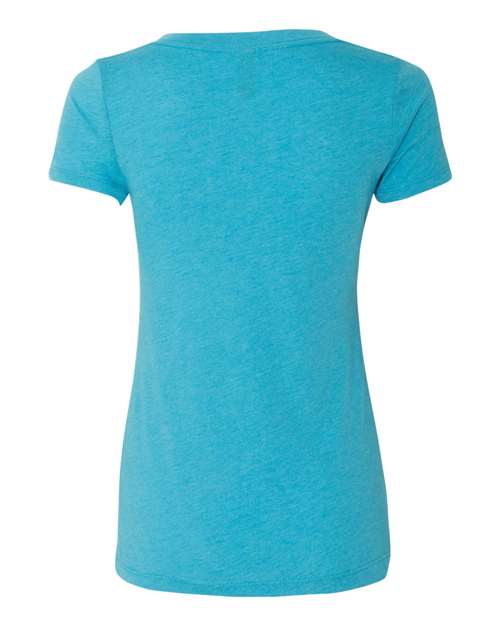 Women’s Triblend Deep V-Neck T-Shirt - Vintage Turquoise Back