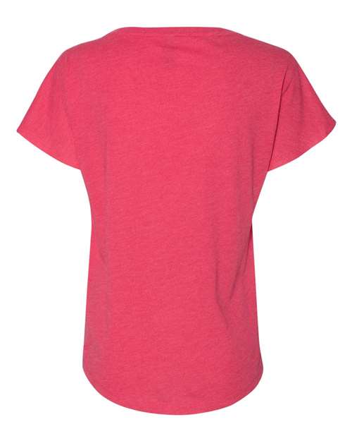 Women’s Triblend Dolman T-Shirt - Vintage Shocking Pink Back
