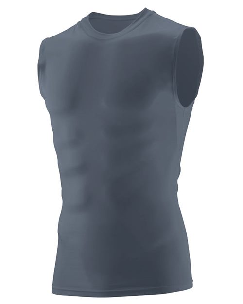 Youth Hyperform Sleeveless Compression Shirt - White Front