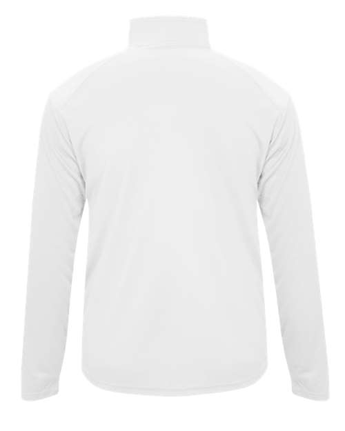 Youth B-Core Quarter-Zip Pullover - White/ Graphite Back