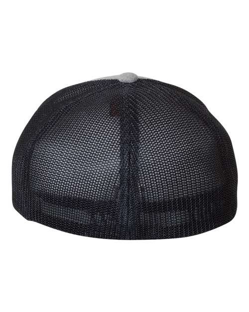 Mélange Trucker Cap - Heather Grey/ Navy Back
