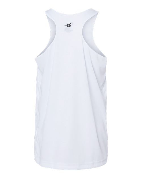 Girls’ B-Core Racerback Tank Top - White Back