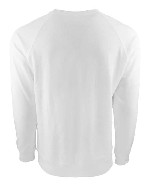 Unisex Laguna Raglan Crewneck Sweatshirt - White Back