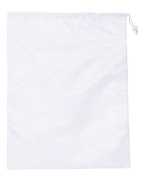 Drawstring Laundry Bag - White Front