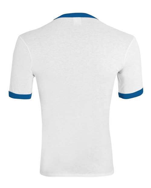 Youth Ringer T-Shirt - White/ Royal Back