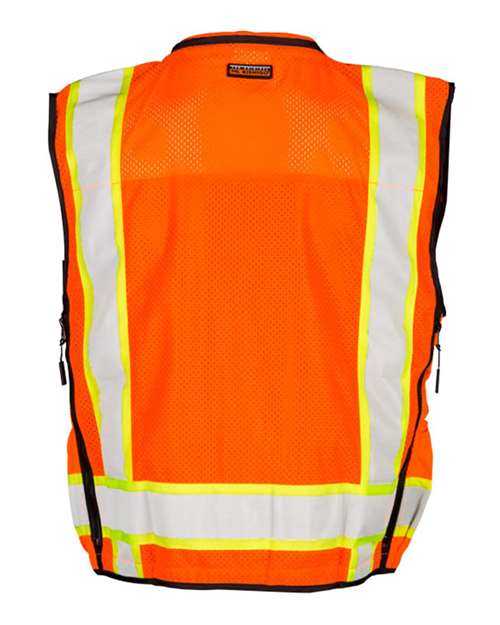 Unisex Professional Surveyors Vest - Orange Back