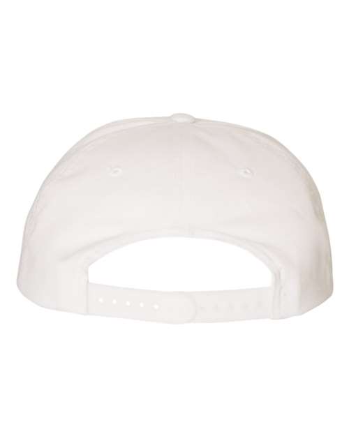 Lightly-Structured Five-Panel Snapback Cap - White Back