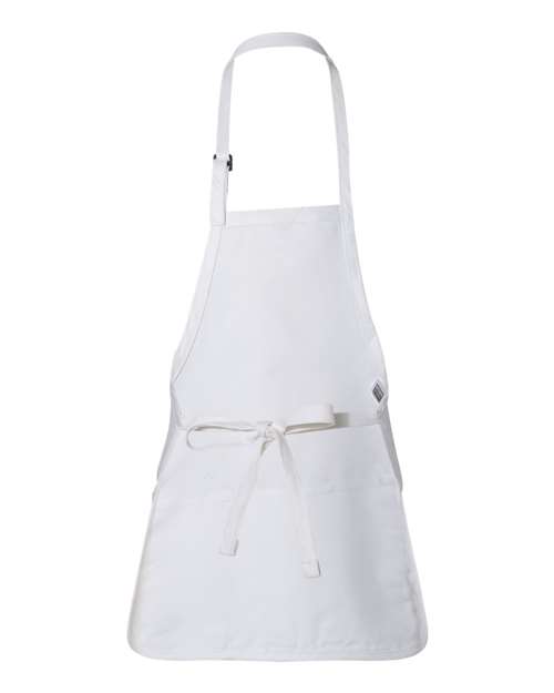 Full-Length Apron with Pouch Pocket - White Back
