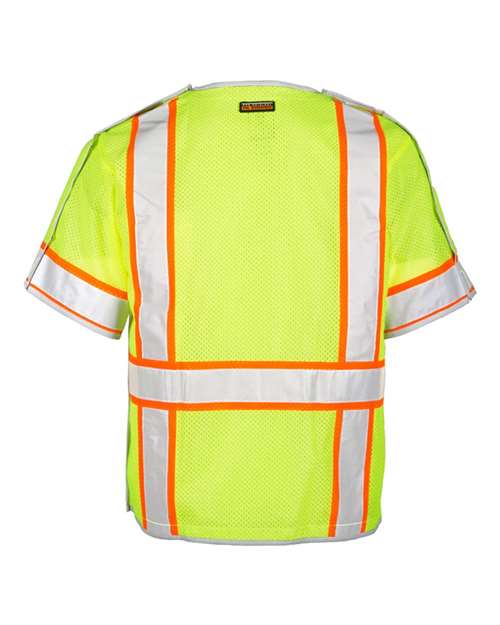 Unisex Premium Brilliant Series® Breakaway Class 3 Vest - Lime Back
