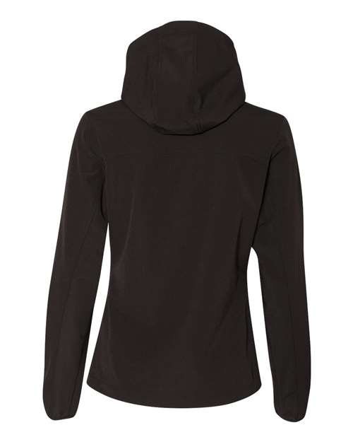 Women's Ascent Soft Shell Hooded Jacket - Black Back