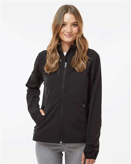 DRI DUCK Women's Ascent Soft Shell Hooded Jacket - Model Front