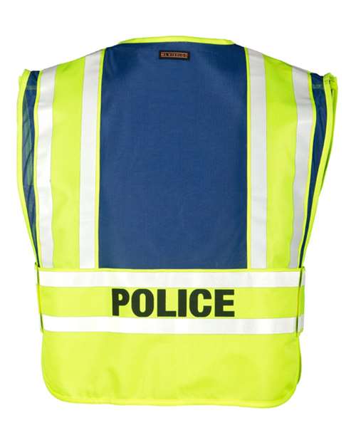 Unisex Police Vest - Lime/ Blue Back