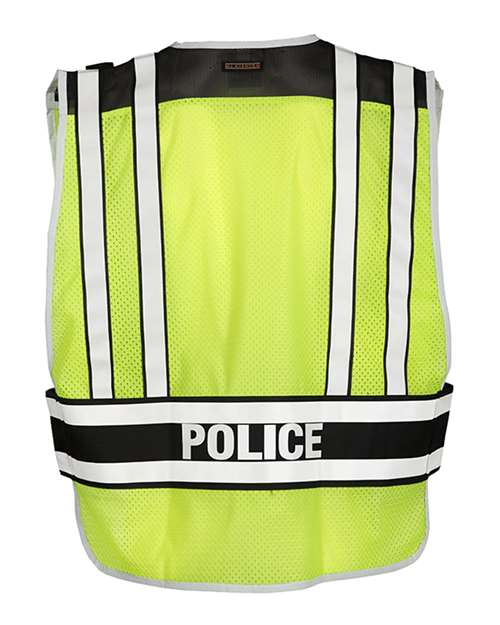 Unisex Police Vest - Lime/ Black Back