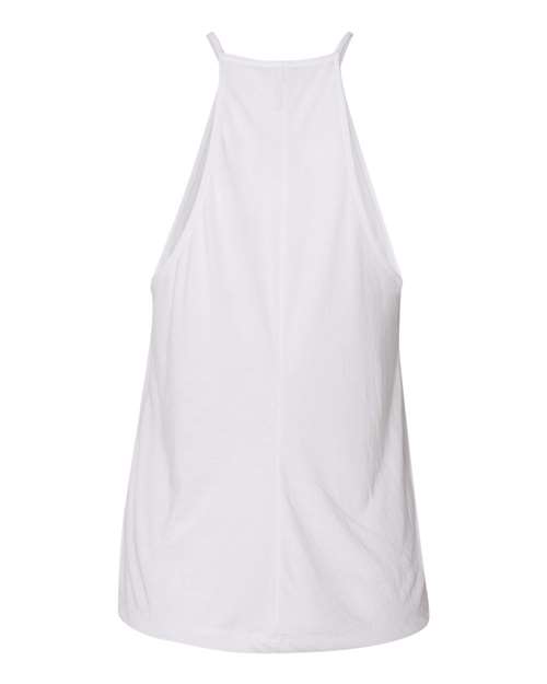 Women's Flowy High-Neck Tank - White Back
