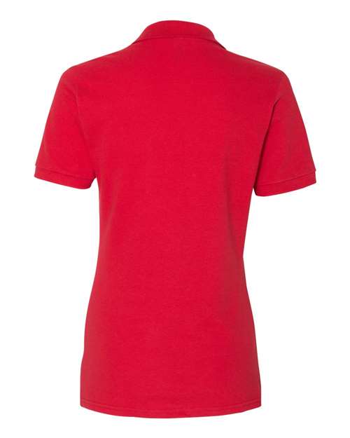 Women's 100% Ring-Spun Cotton Piqué Polo - True Red Back