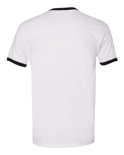 Unisex Cotton Ringer T-Shirt - White/ Black Back