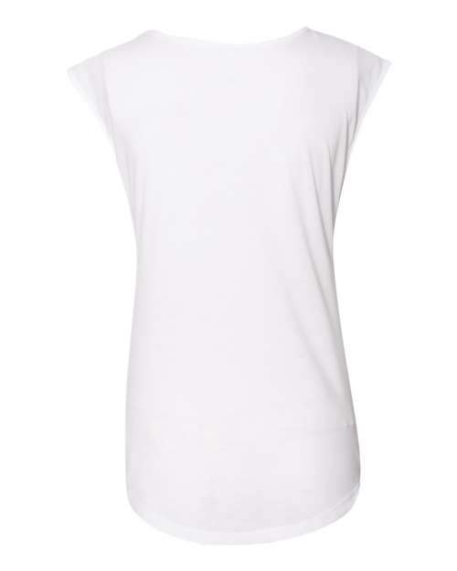 Women's Festival Sleeveless Deep V-Neck T-Shirt - White Back