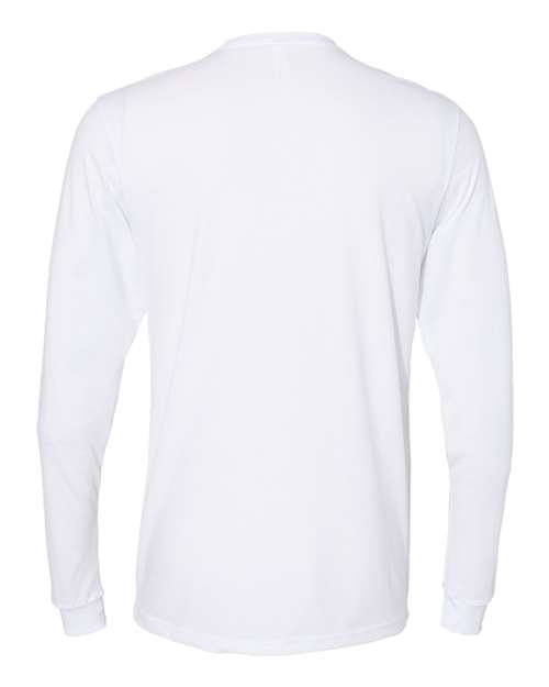 Unisex Sueded Long Sleeve T-Shirt - White Back