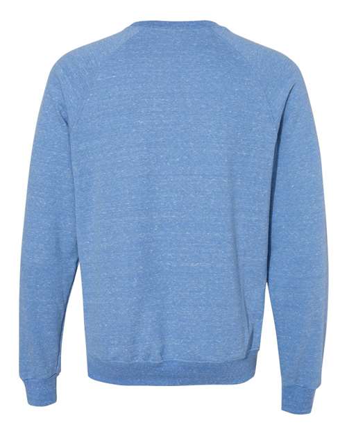 Unisex Snow Heather French Terry Crewneck Sweatshirt - Royal Back