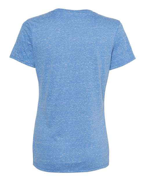 Women's Snow Heather Jersey V-Neck T-Shirt - Royal Back
