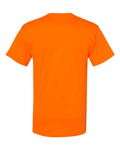 Unisex Workwear Pocket T-Shirt - Safety Orange Back