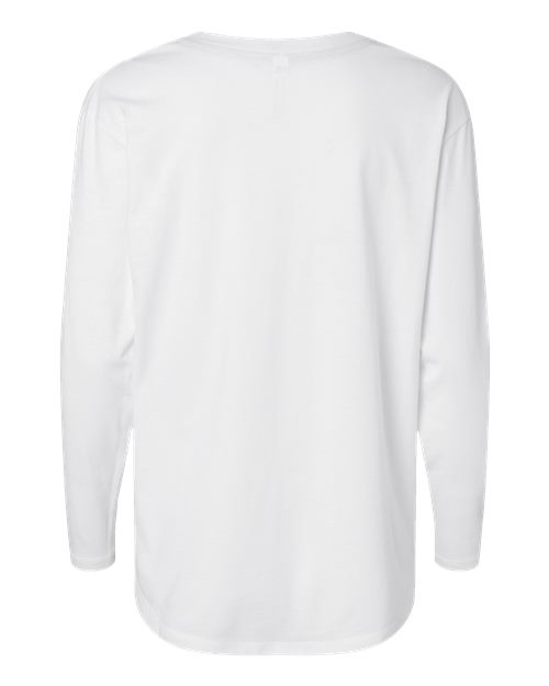 Women's Fine Jersey Long Sleeve Tee - White Back