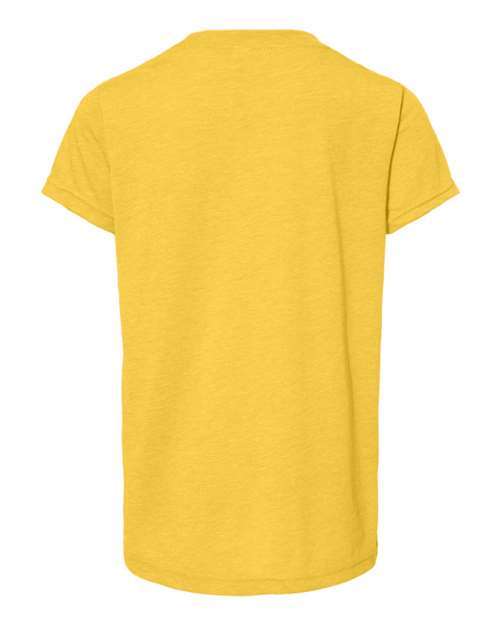 Youth Triblend Tee - Yellow Gold Triblend Back