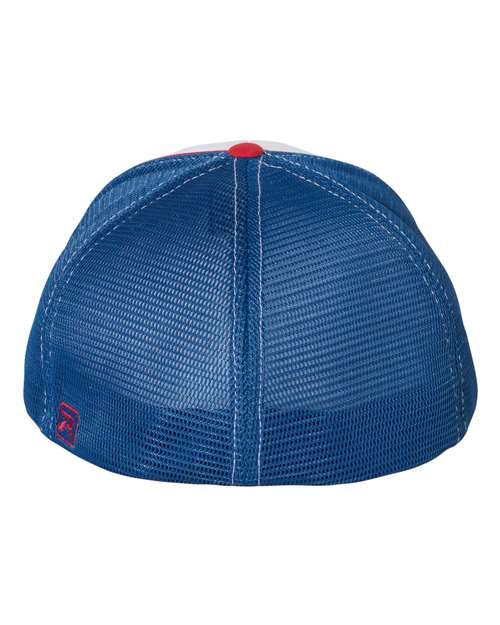 Pulse Sportmesh R-Flex Cap - White/ Royal/ Red Tri Back