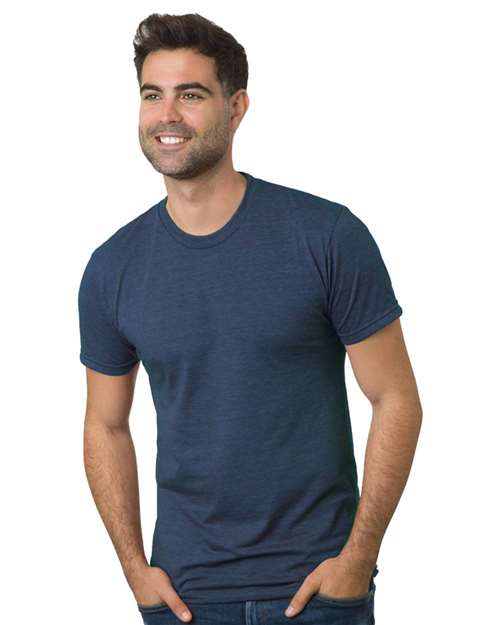 Unisex USA-Made Triblend T-Shirt - Tri Steel Blue Front