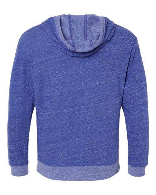 Unisex Harborside Mélange French Terry Hoodie Sweatshirt - Royal Melange Back