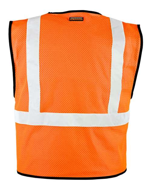 Unisex Hook-and-Loop Mesh Vest - Orange Back