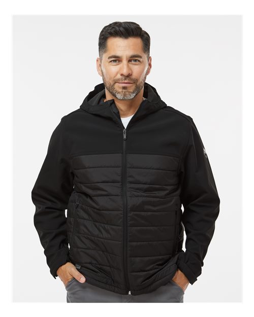DRI DUCK Men's Pinnacle Soft Shell Puffer Jacket - Model Front