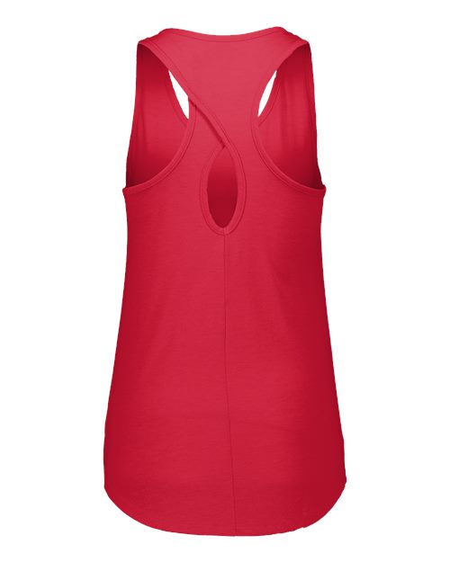 Girls' Lux Triblend Tank Top - Red Heather Back