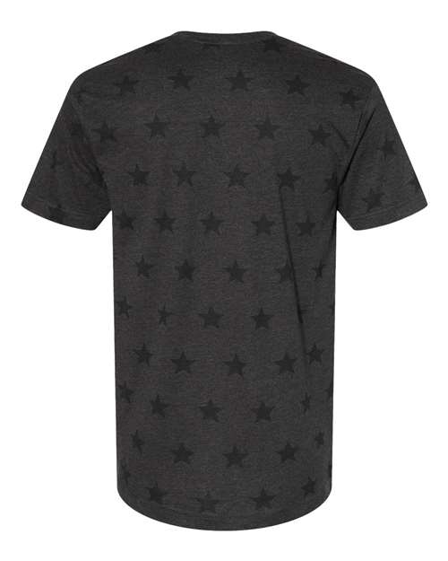 Men's Star Print Tee - Smoke Star Back