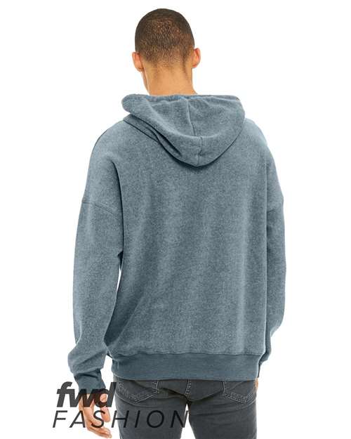 Unisex FWD Fashion Sueded Fleece Hoodie Sweatshirt - Heather Slate Back