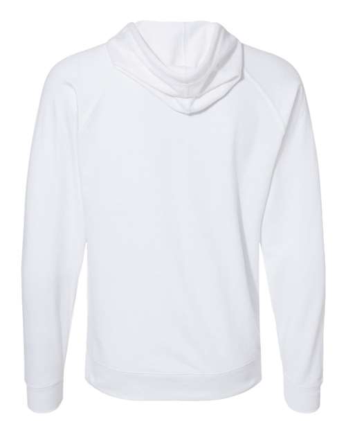 Unisex Icon Lightweight Loopback Terry Hooded Sweatshirt - White Back