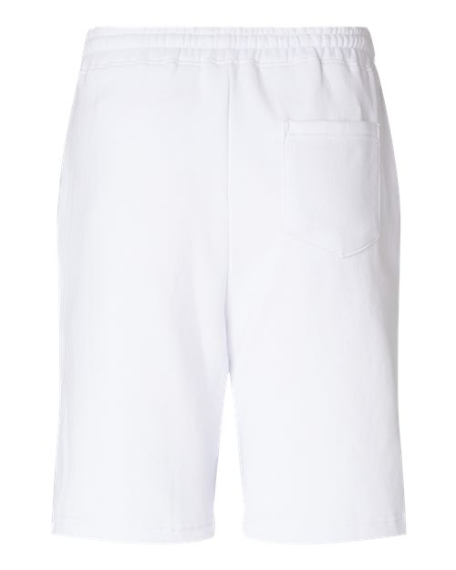 Men's Midweight Fleece Shorts - White Back