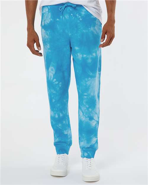 Independent Trading Co. Unisex Tie-Dyed Fleece Sweatpants - Model Front