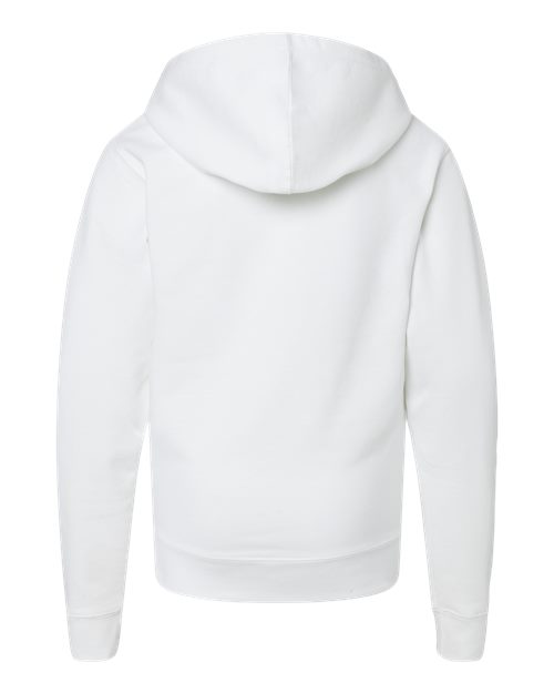 Youth Midweight Hooded Sweatshirt - White Back