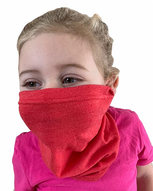 Youth General Use Neck Gaiter - Vintage Red Front