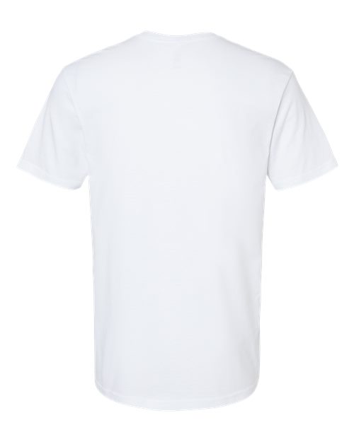 Unisex CVC V-Neck Tee - White Back